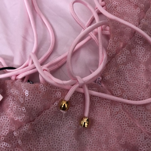 Hello Molly pink sequins party dress, size 4,new - Picture 6 of 10